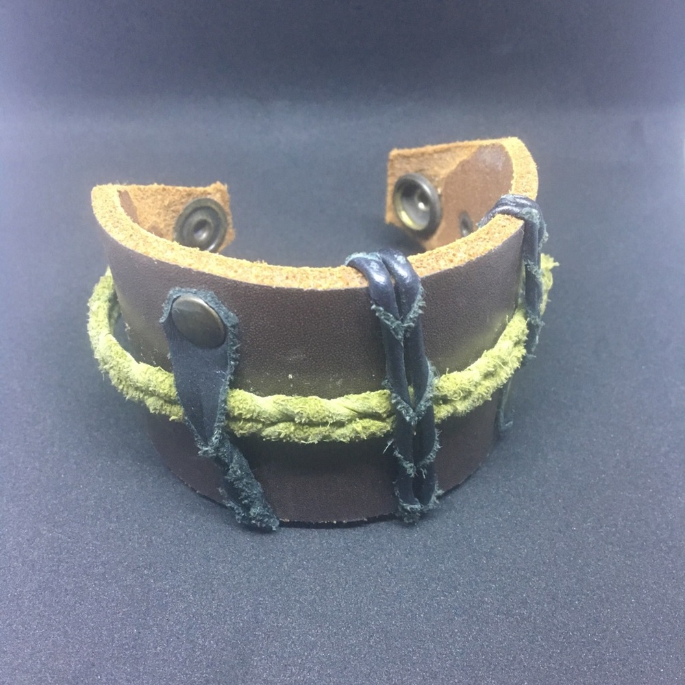 Leather cuff bracelet